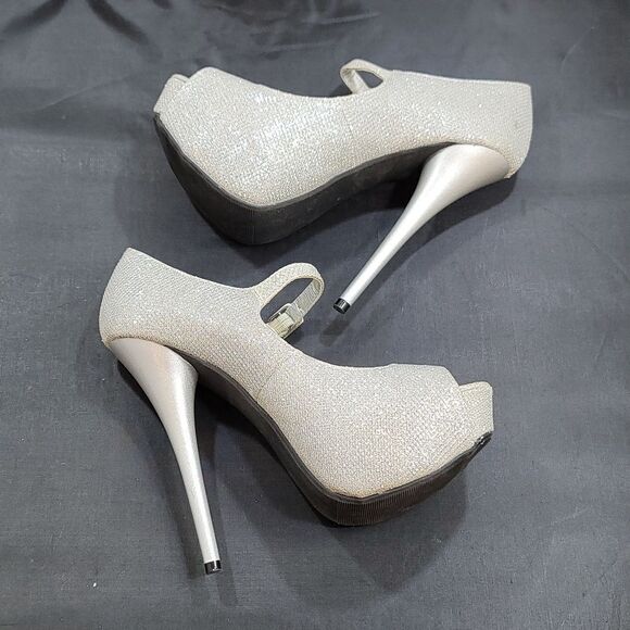 QUPID PEEP TOE HIGH HEEL STILETTOS WOMEN"S PUMP - Picture 10 of 13